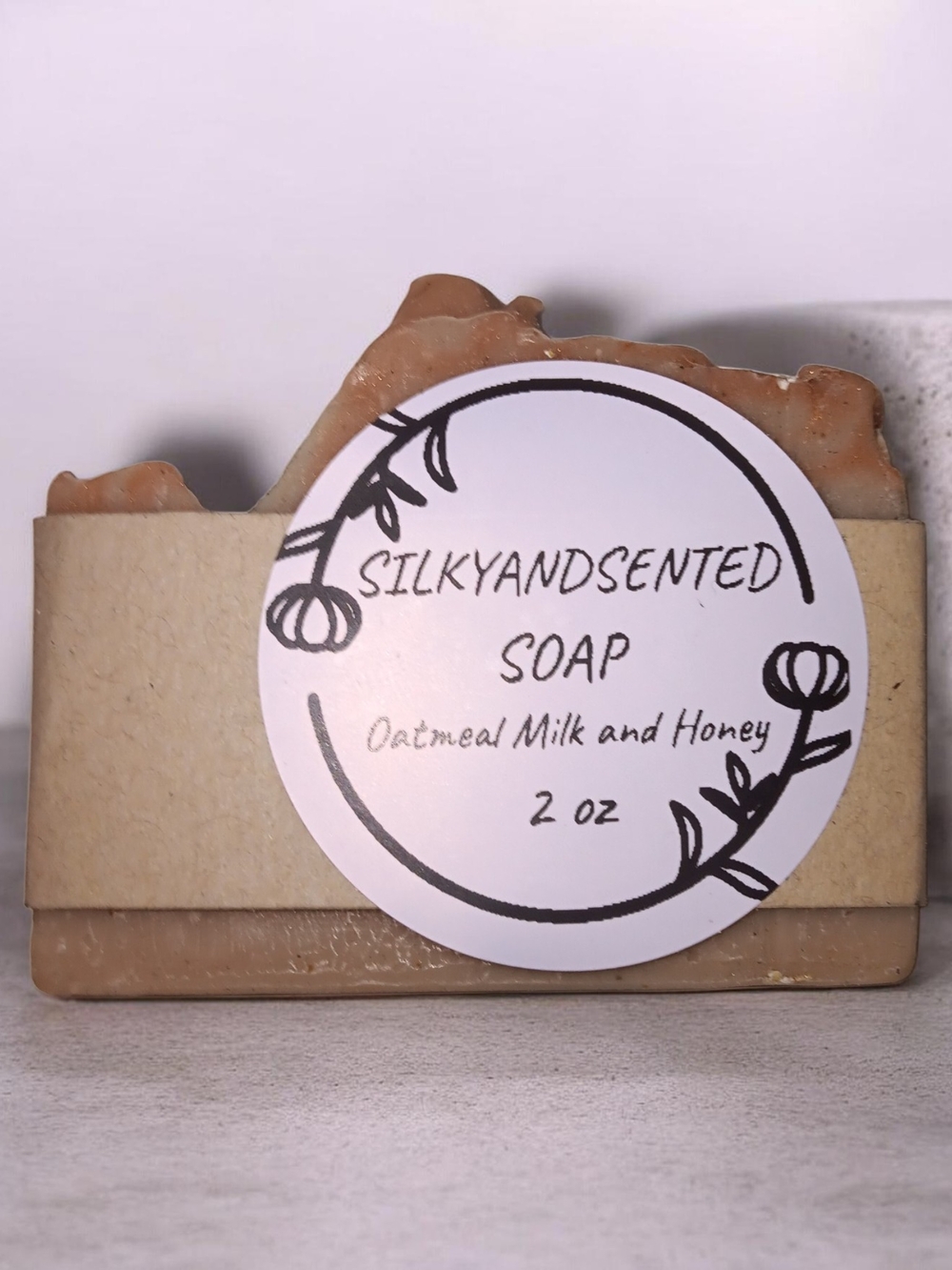 SilkyAndSented Oatmeal Milk & Honey Soap - Cream/Tan